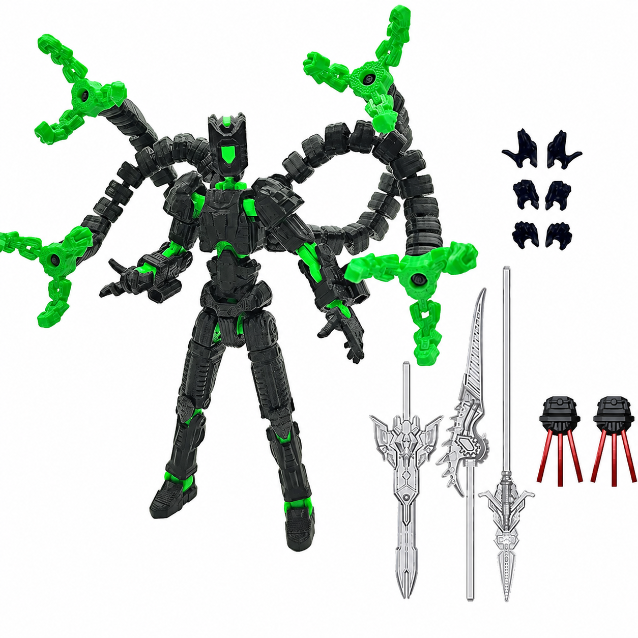 Green warrior articulated figure